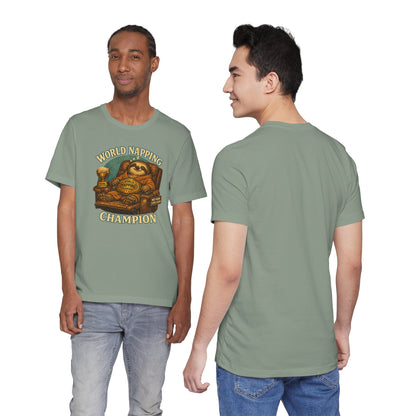 World Napping Champion T-Shirt – Funny Sloth Nap Tee