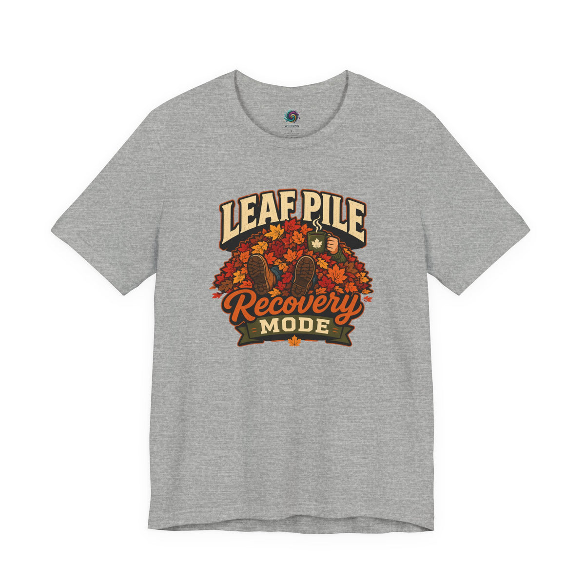 Leaf Pile Recovery Mode T-Shirt – Funny Fall Leaves Tee