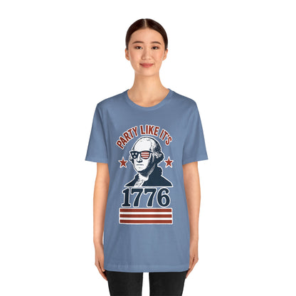 Party Like It's 1776 T-Shirt – Funny 4th of July Tee with George Washington Graphic - WhimSpin - https://whimspin.com