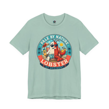 Pale by Nature Lobster by Accident T-Shirt – Funny Sunburn Summer Graphic Tee