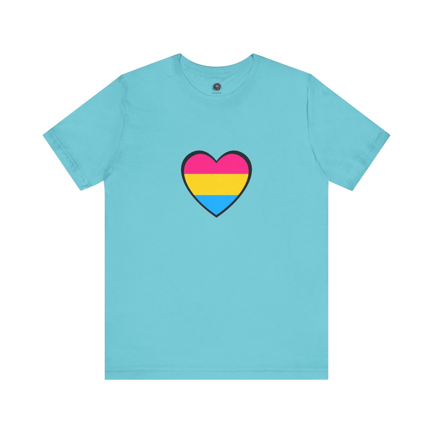 Pansexual Pride Flag Heart Tee – LGBTQ+ Pan Flag Minimalist Shirt - WhimSpin - https://whimspin.com