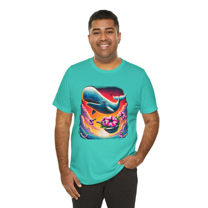 "Oh No, Not Again" Petunias and Whale Funny TShirt – Unisex Tee