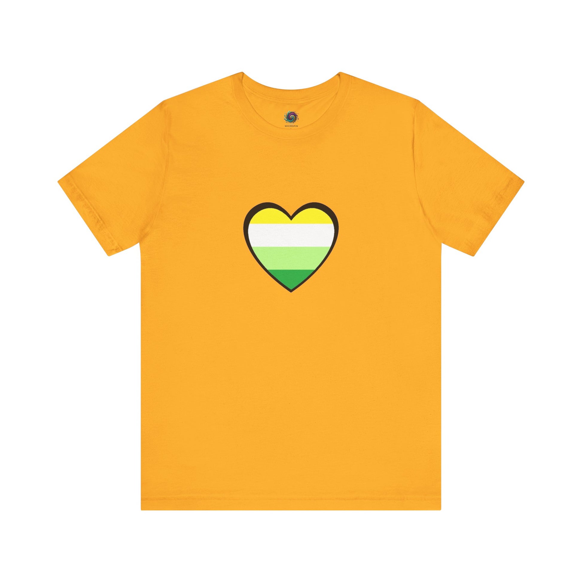 Gender Neutral Pride Flag Heart T-Shirt – Unisex LGBTQ+ Graphic Tee - WhimSpin - https://whimspin.com