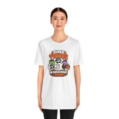Tiny Terror Management Team T-Shirt – Funny Halloween Parent Tee