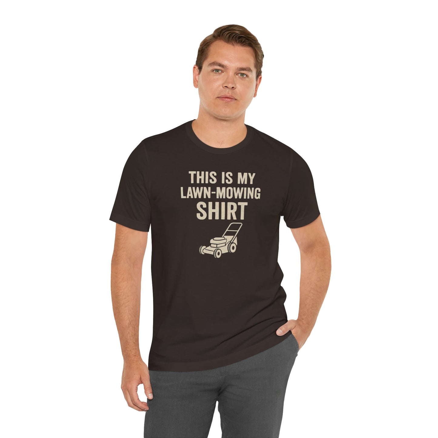 Lawn Mowing Tee – Funny Shirt Summer Yard Work T-shirt with Mower Graphic