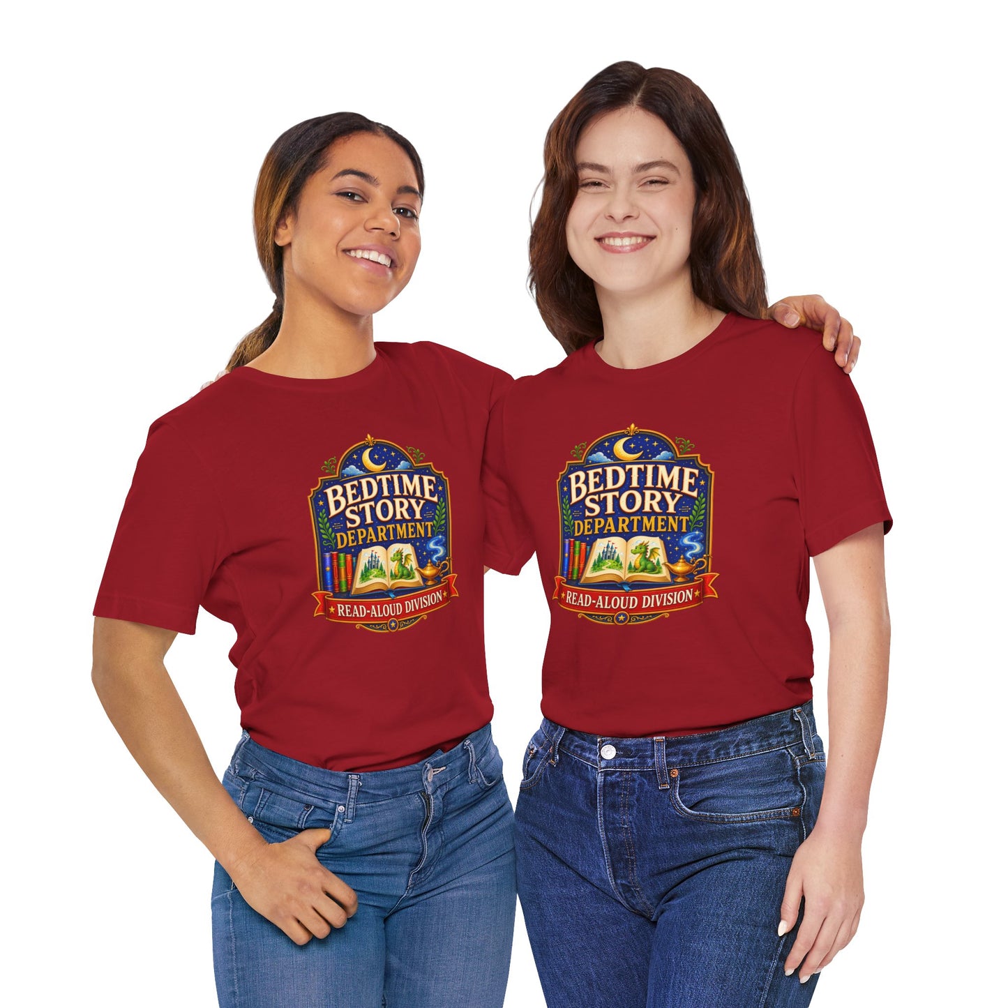 Bedtime Story Department T-Shirt – Read-Aloud Parent Tee