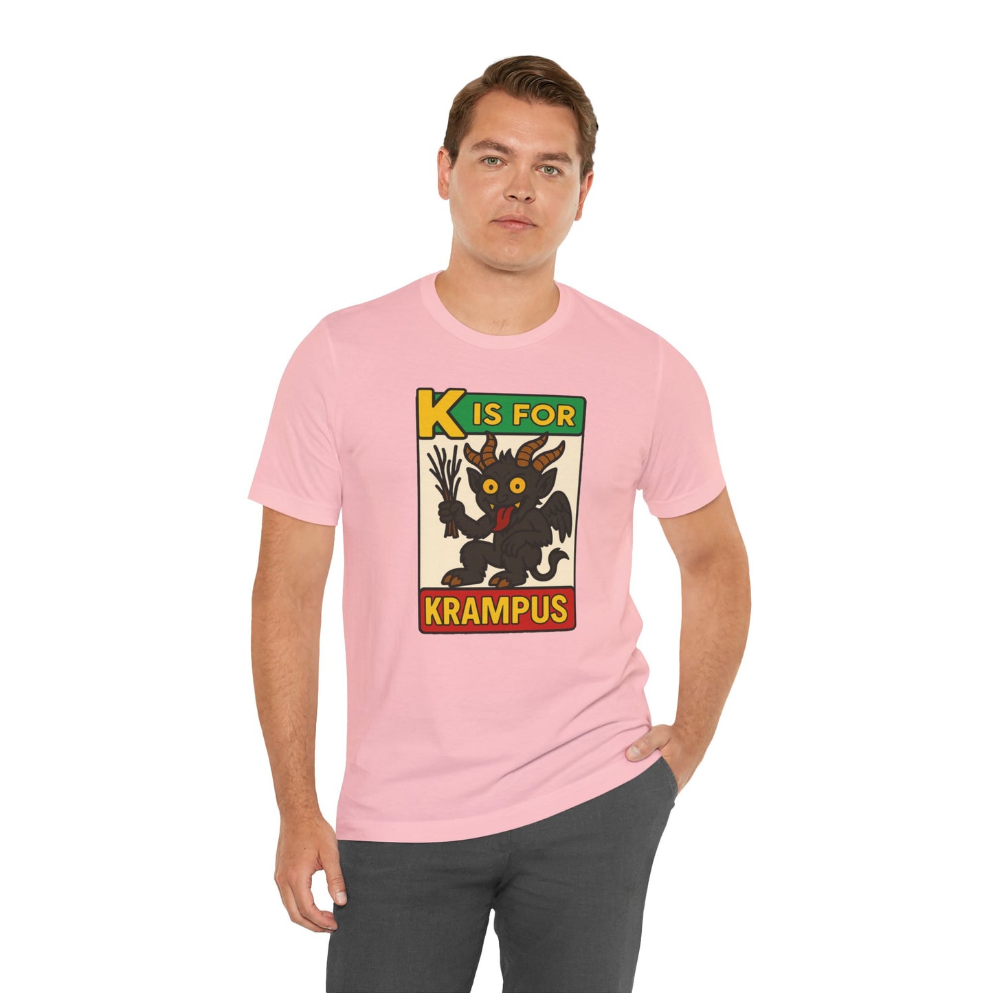 Krampus Alphabet Tee - "K is for Krampus" Holiday Graphic T-Shirt