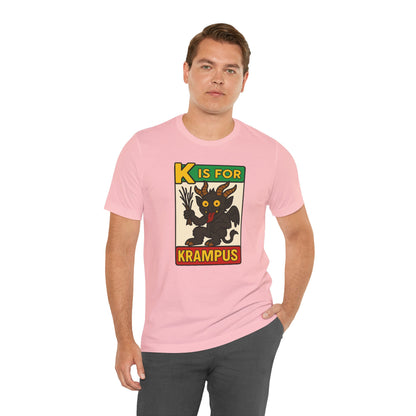 Krampus Alphabet Tee - "K is for Krampus" Holiday Graphic T-Shirt