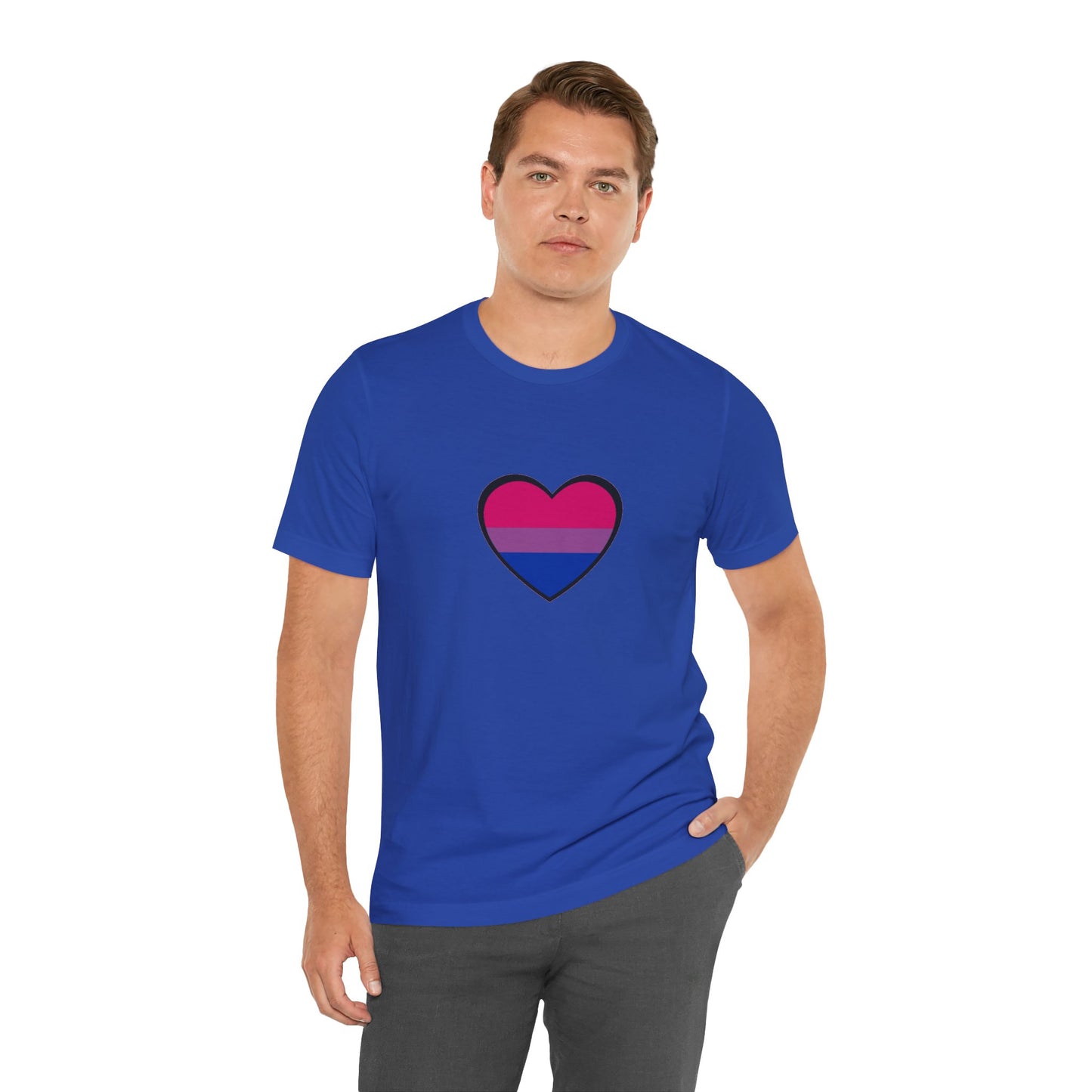 Bisexual Pride Flag T-Shirt – LGBTQ+ Heart Graphic Tee | WhimSpin