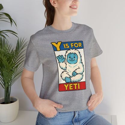 Y Is for Yeti T-Shirt – Cute Winter Monster Tee from the Monster Alphabet Series
