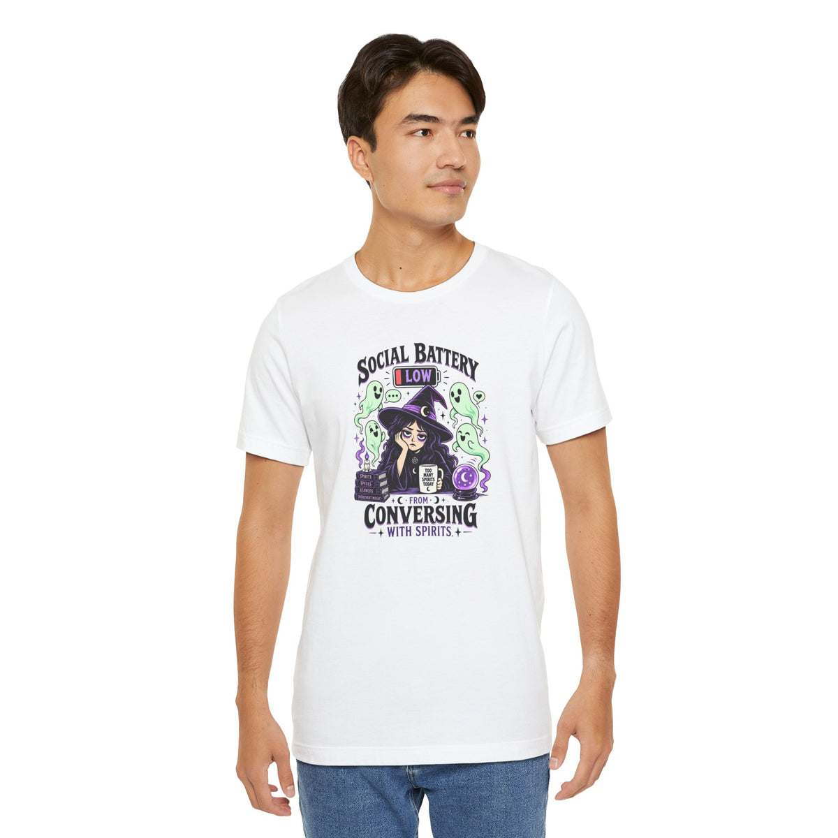 Social Battery Low From Conversing With Spirits T-Shirt