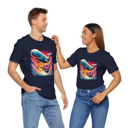 "Oh No, Not Again" Petunias and Whale Funny TShirt – Unisex Tee