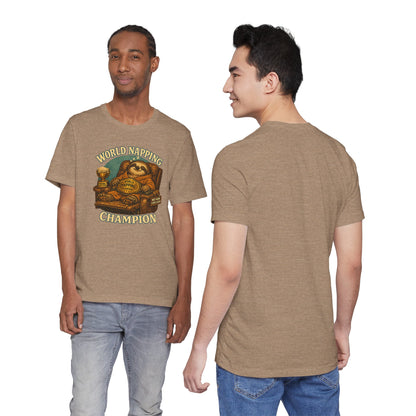 World Napping Champion T-Shirt – Funny Sloth Nap Tee