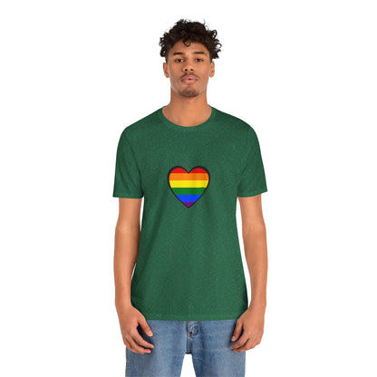 Pride Heart Flag T-Shirt – Rainbow Heart LGBTQ+ Equality Tee