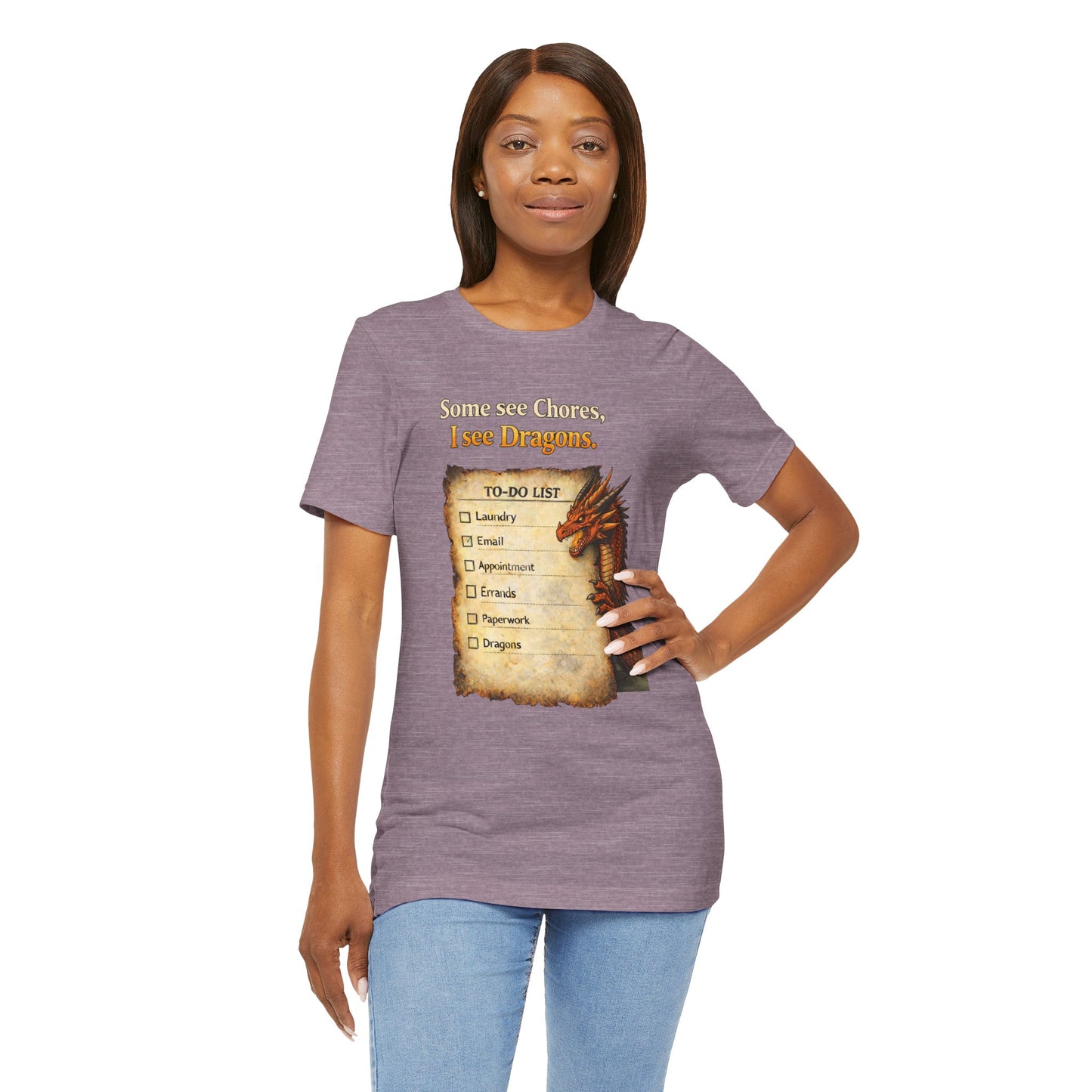 Some See Chores I See Dragons T-Shirt – Funny Fantasy Tee