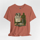 Rust crewneck graphic T-shirt with 