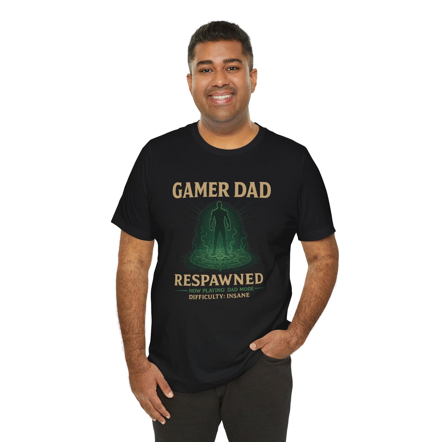 Gamer Dad Respawned T-Shirt – Funny New Fatherhood Gaming Tee