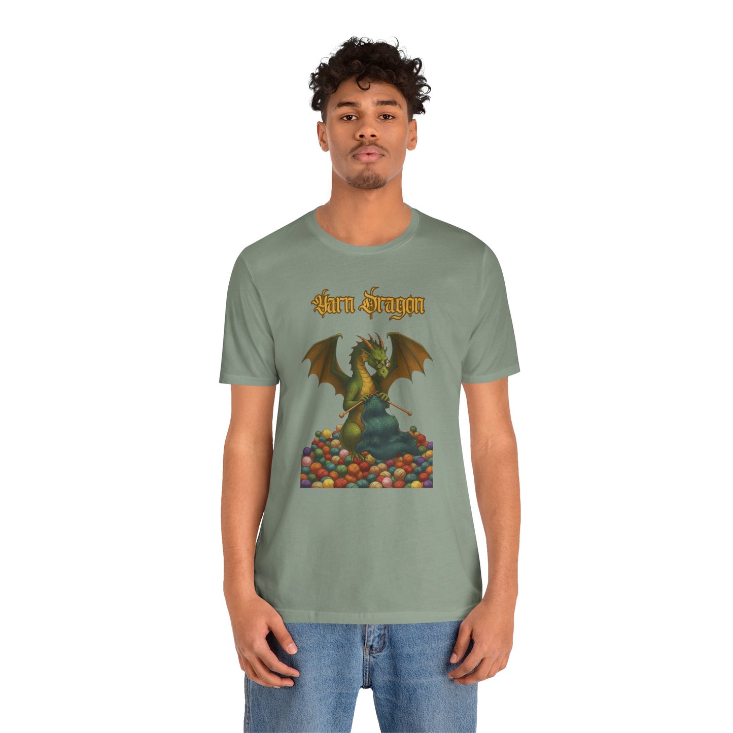 Yarn Dragon T-Shirt – Funny Knitting Dragon Shirt for Yarn Lovers