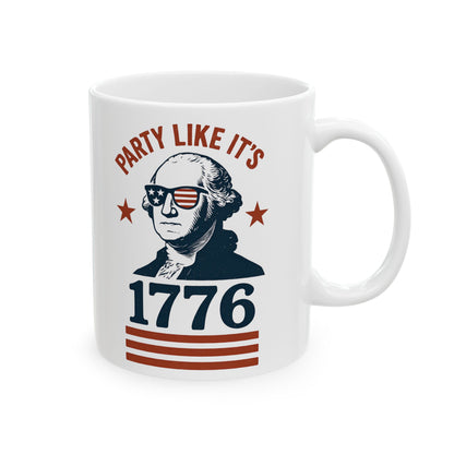 Founding Father Fun Mug – Patriotic Coffee Cup with Retro Vibes 11oz & 15oz - WhimSpin - https://whimspin.com