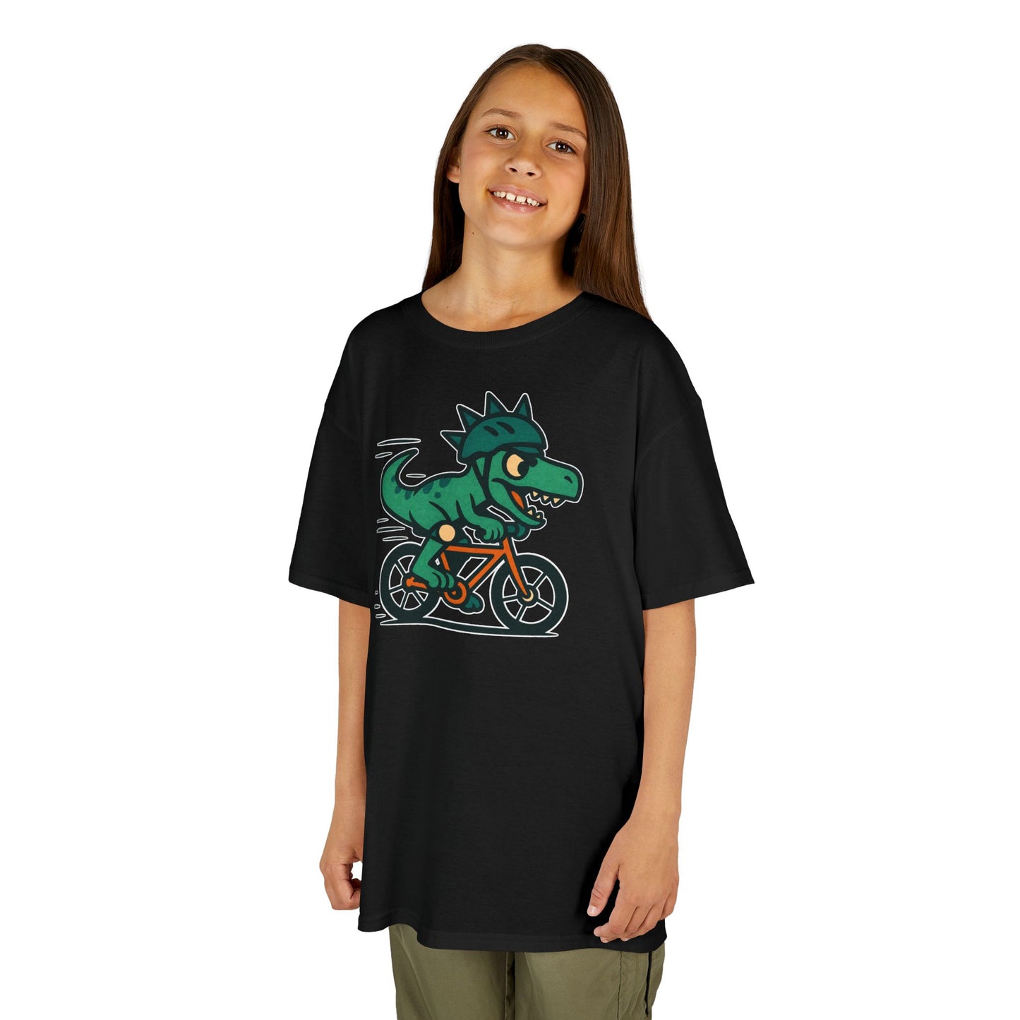 Kids Velociraptor Bike T-Shirt – Funny Dino Velo Tee