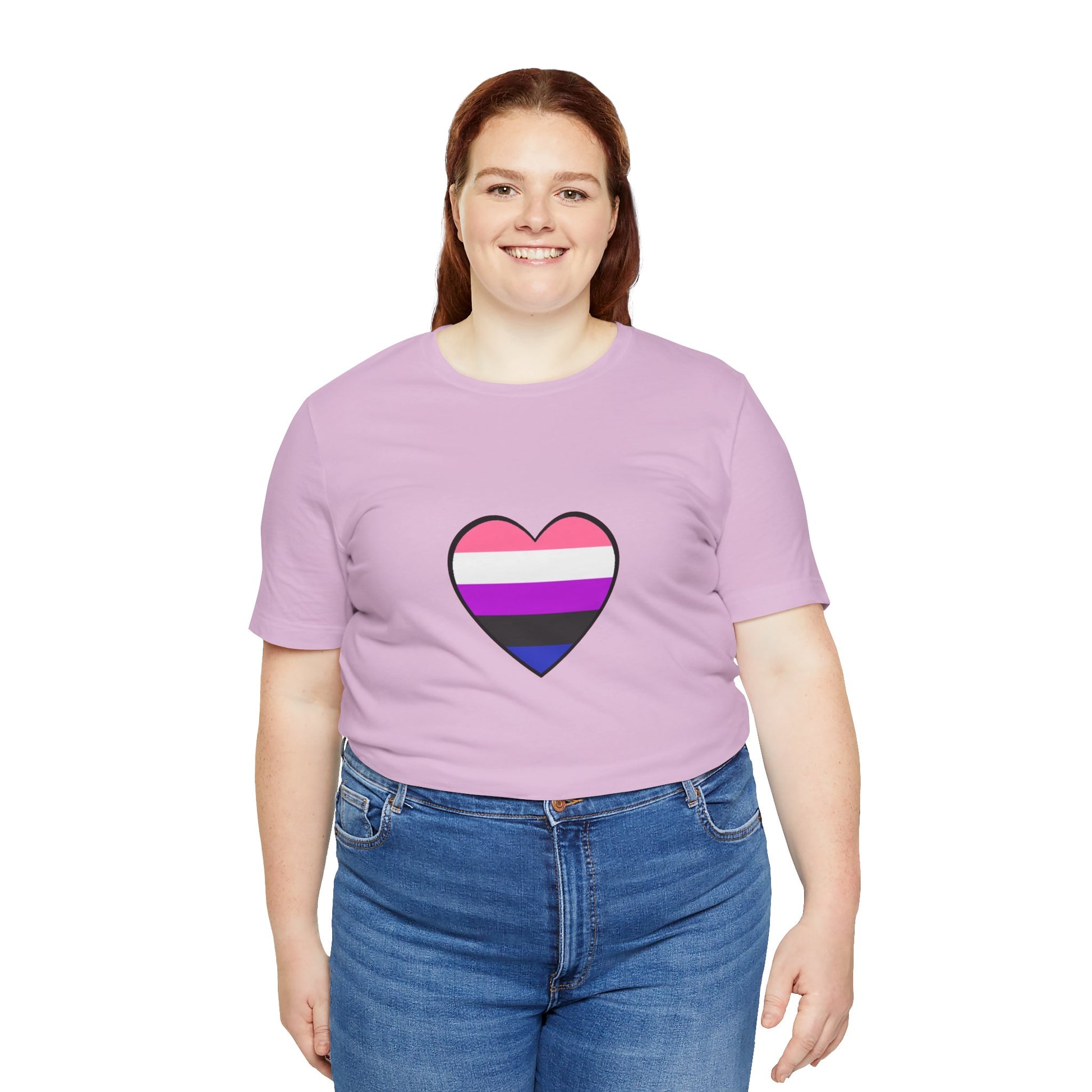 Genderfluid Pride Heart T-Shirt – Bold LGBTQIA+ Flag Tee - WhimSpin - https://whimspin.com