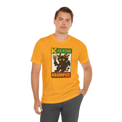 Krampus Alphabet Tee - "K is for Krampus" Holiday Graphic T-Shirt