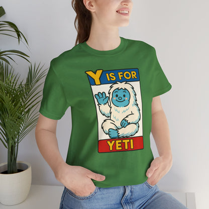 Y Is for Yeti T-Shirt – Cute Winter Monster Tee from the Monster Alphabet Series