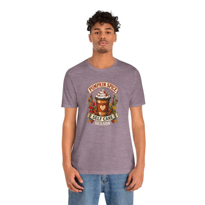 Pumpkin Spice Self Care Season T-Shirt – Funny Fall Coffee Tee