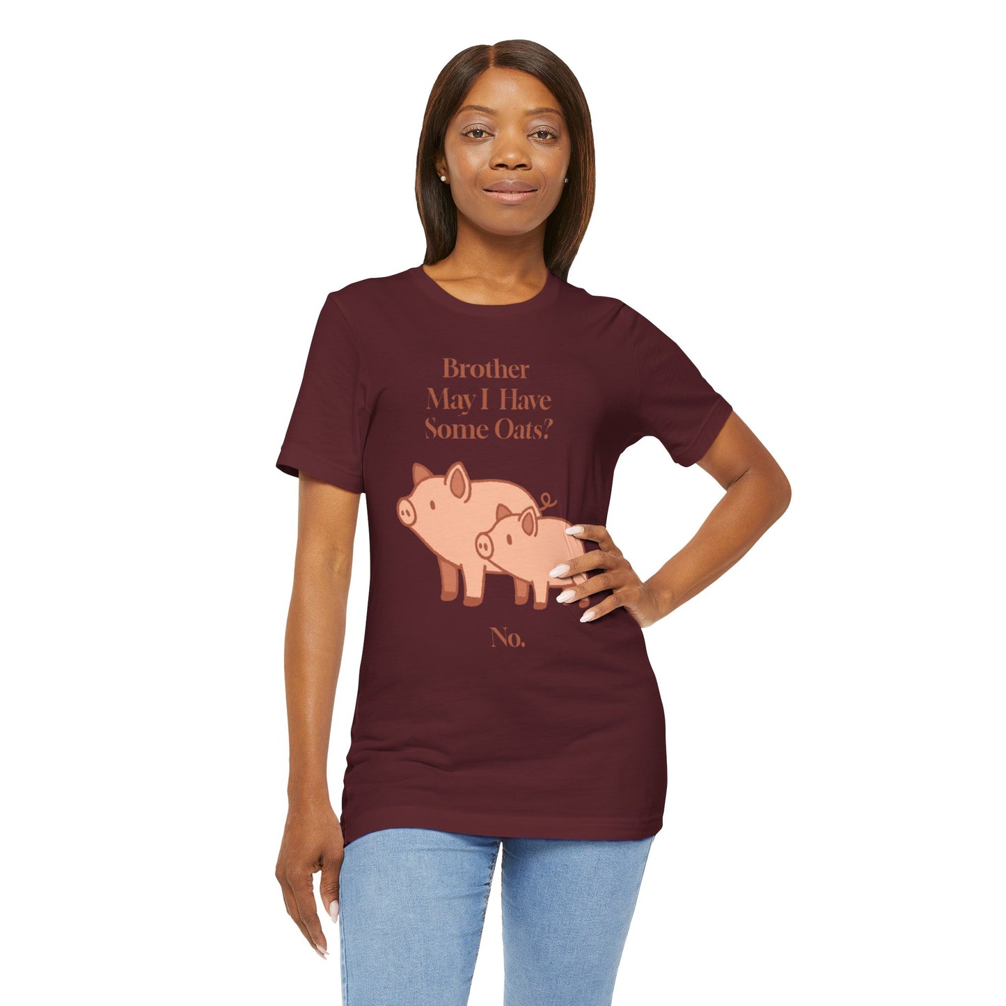 Brother May I Have Some Oats T-Shirt – Funny Viral Pig Meme Tee