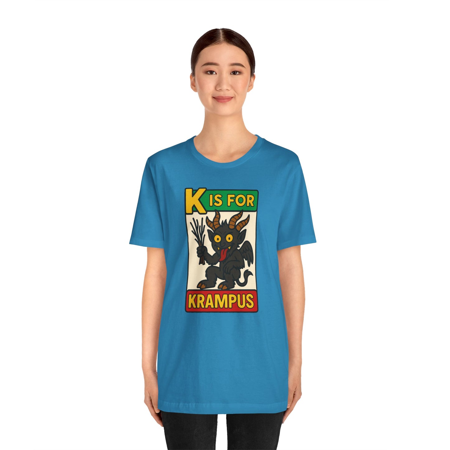 Krampus Alphabet Tee - "K is for Krampus" Holiday Graphic T-Shirt