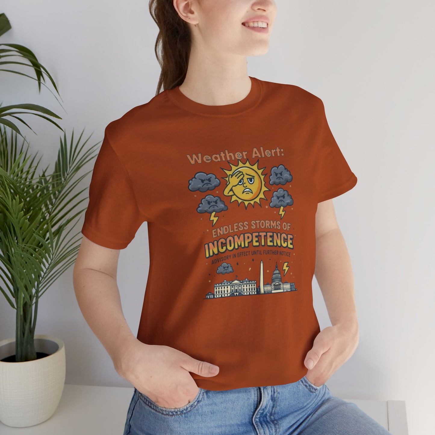 Weather Alert Political Satire T-Shirt – Funny Protest Shirt | Whimspin