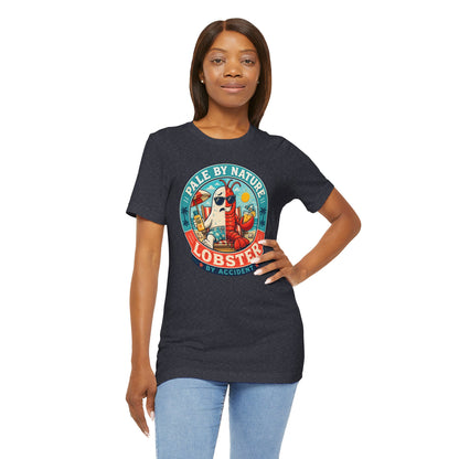 Pale by Nature Lobster by Accident T-Shirt – Funny Sunburn Summer Graphic Tee