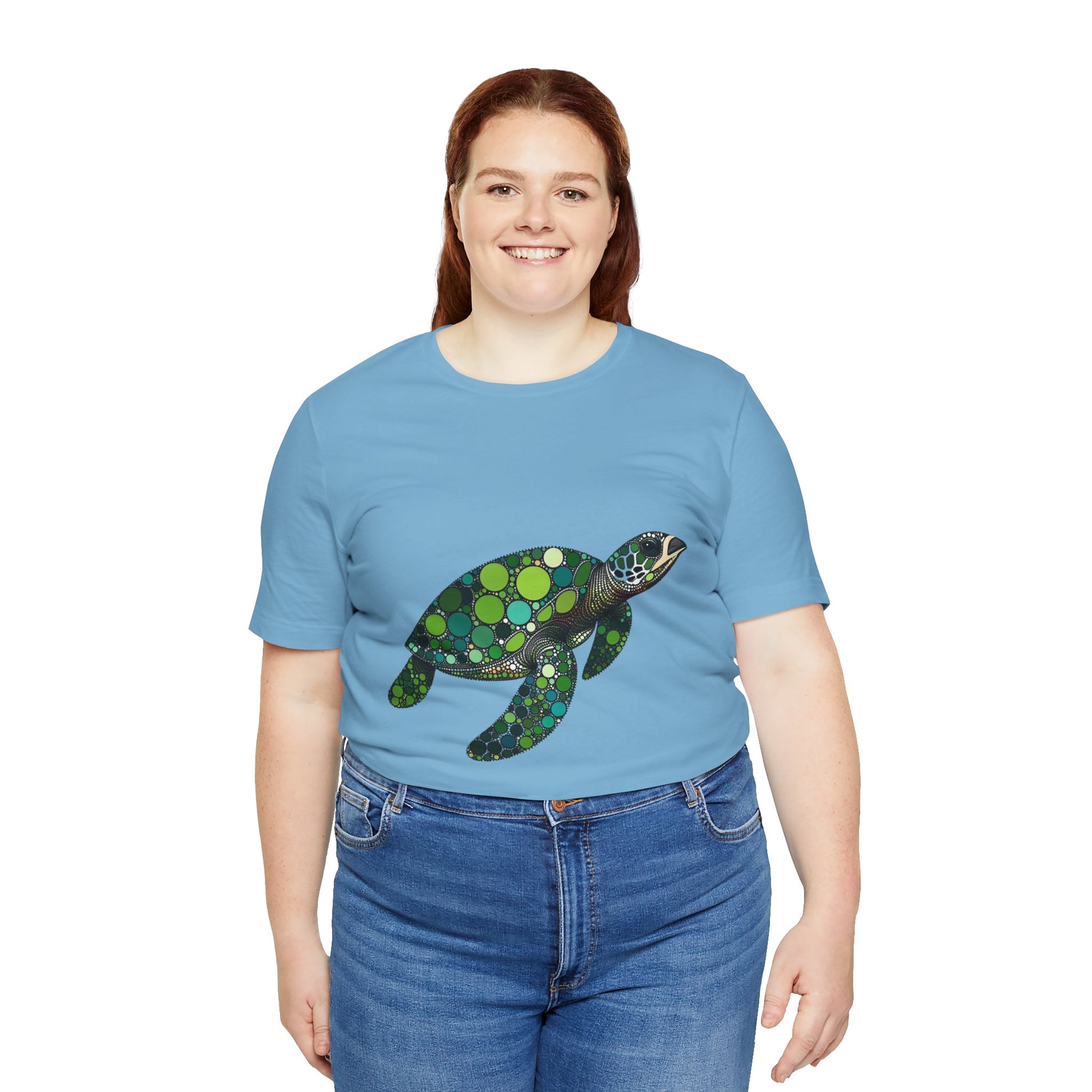 Geometric Sea Turtle T-Shirt – Eco Ocean Vibes Graphic Tee - WhimSpin - https://whimspin.com