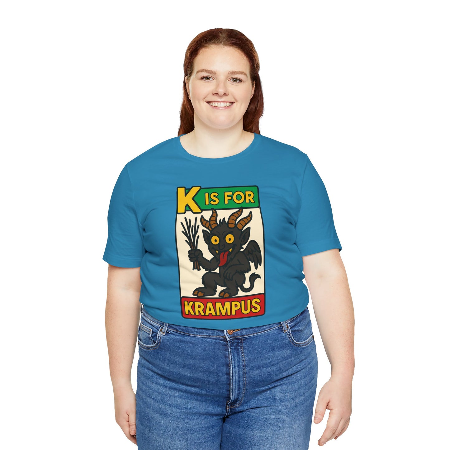 Krampus Alphabet Tee - "K is for Krampus" Holiday Graphic T-Shirt