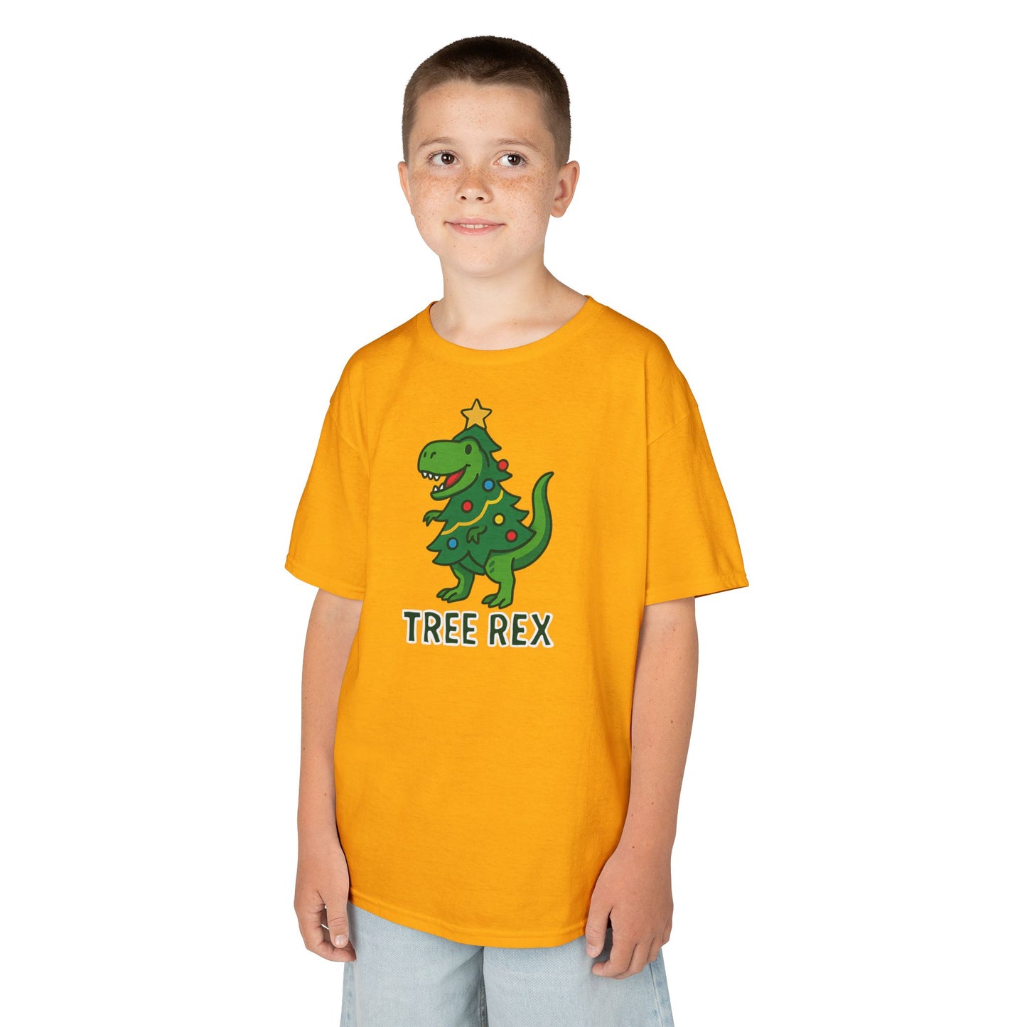 Tree Rex Kids’ Christmas T-Shirt – Cute Dino Holiday Tee