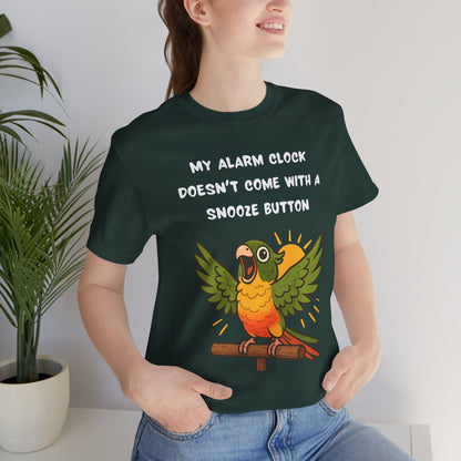 Funny Parrot Tee | Cute Animal Graphic T-Shirt, My Alarm Clock Doesn't Come With a Snooze Button, Gift for Bird Lovers, Humorous [...]