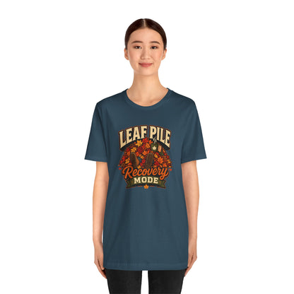 Leaf Pile Recovery Mode T-Shirt – Funny Fall Leaves Tee