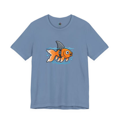 Goldfish Shark T-Shirt – Funny Fish Swimming  Graphic Tee