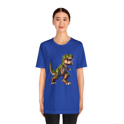 Pixel Dinosaur T-Shirt – Retro Dino Graphic Tee for Adults