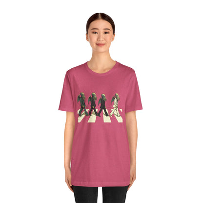Cthulhu Crossing T-Shirt – Beatles Abbey Road Parody Tee | WhimSpin