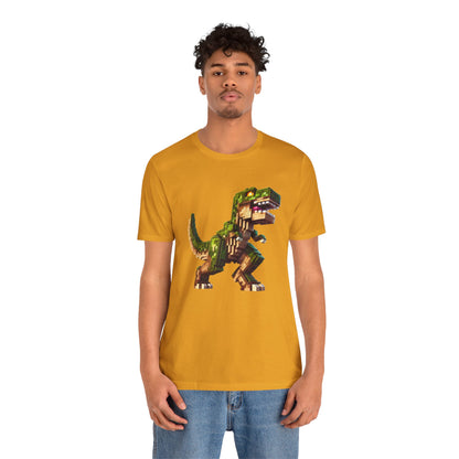 Pixel Dinosaur T-Shirt – Retro Dino Graphic Tee for Adults
