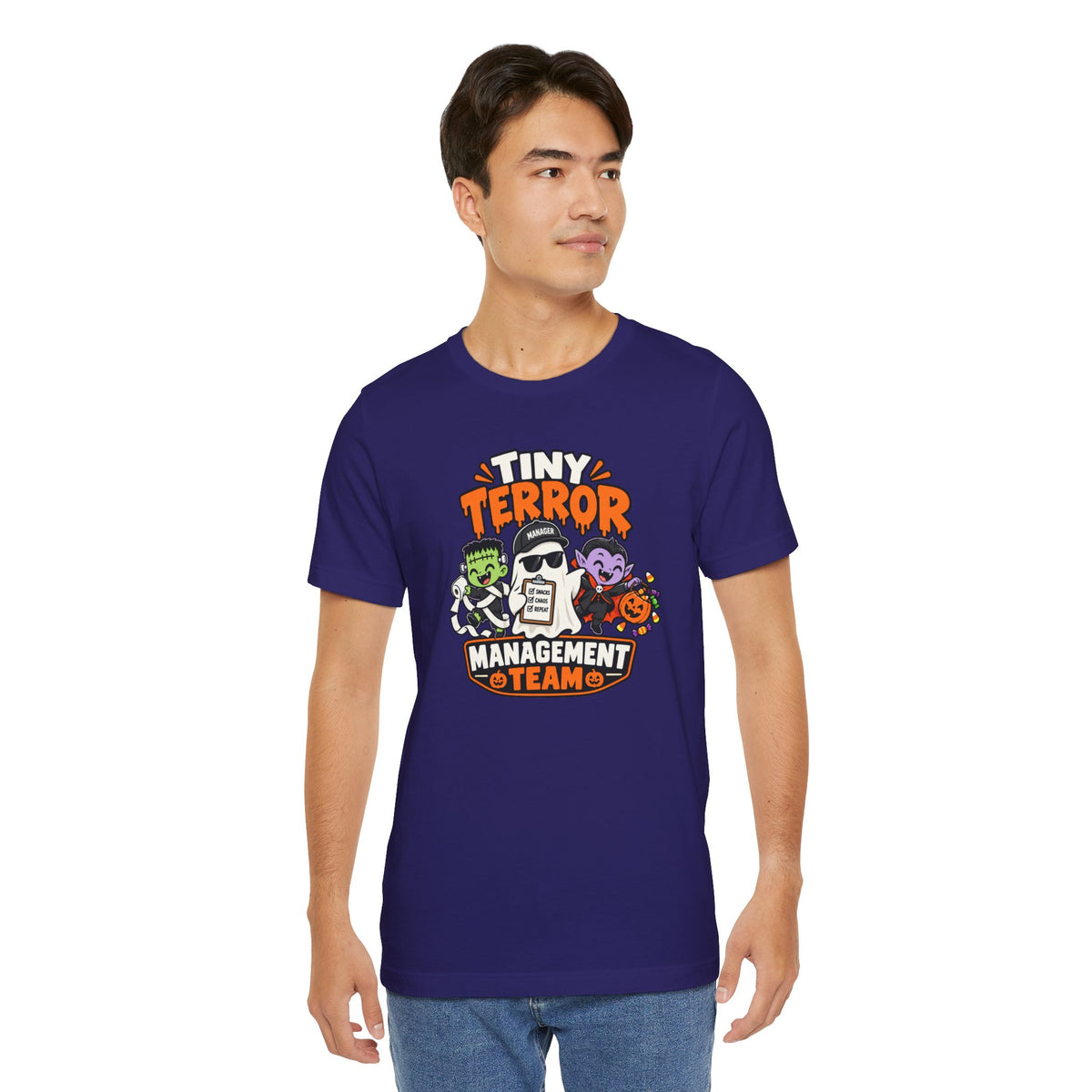 Tiny Terror Management Team T-Shirt – Funny Halloween Parent Tee