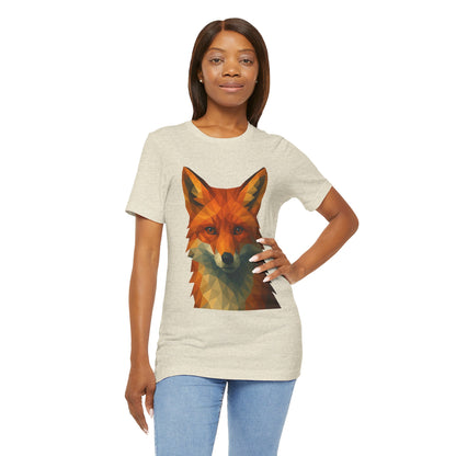 Geometric Fox T-Shirt – Polygon Animal Tee with Nature Vibes - WhimSpin - https://whimspin.com