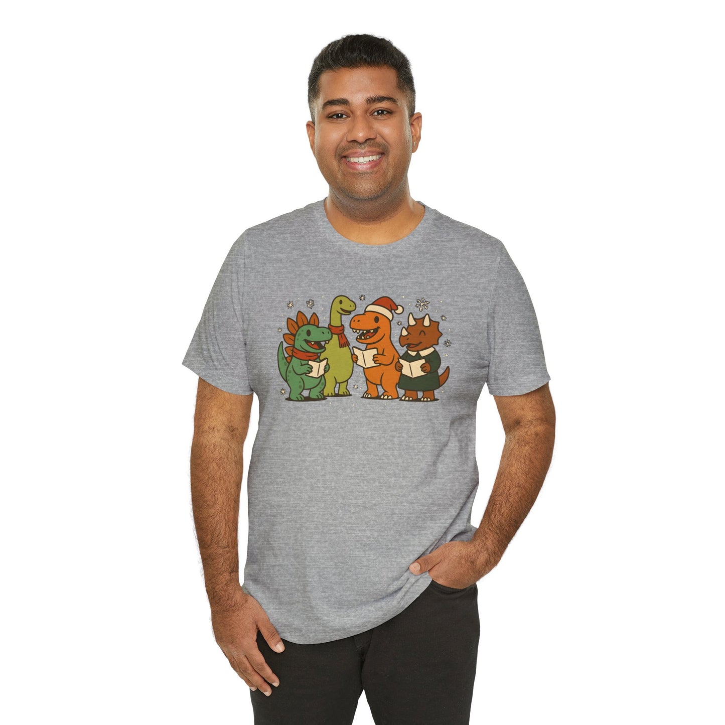 Dinosaur Carolers T-Shirt – Cute Dino Christmas Singing Tee
