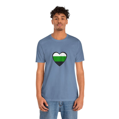Neutrois Pride Flag Heart T-Shirt – Minimalist Gender Identity Tee