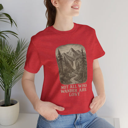 Not All Who Wander Are Lost T-Shirt – Tolkien Travel Tee for Nature Lovers