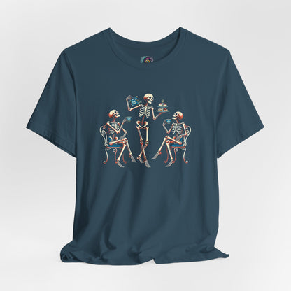 Skeleton Tea Party T-Shirt – Vintage Halloween Skeleton Tee