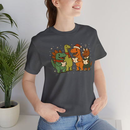 Dinosaur Carolers T-Shirt – Cute Dino Christmas Singing Tee
