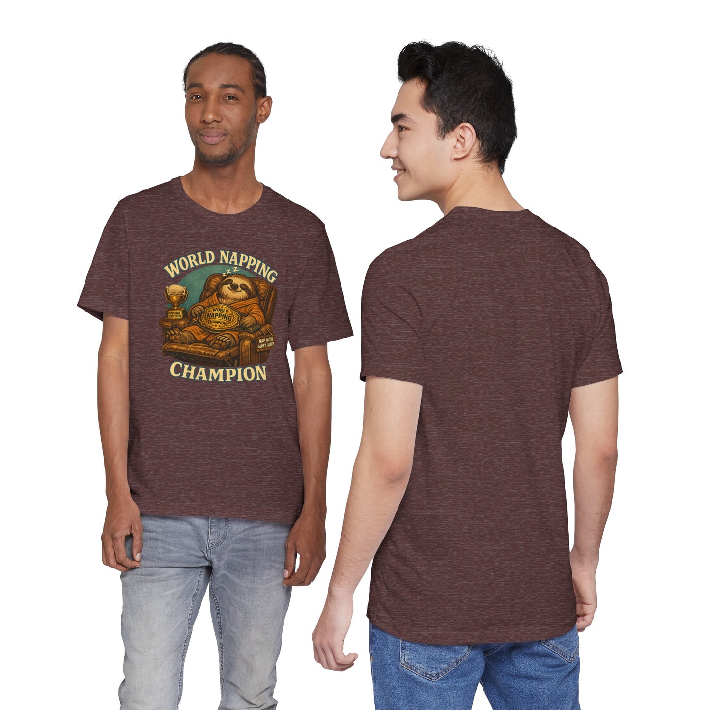 World Napping Champion T-Shirt – Funny Sloth Nap Tee