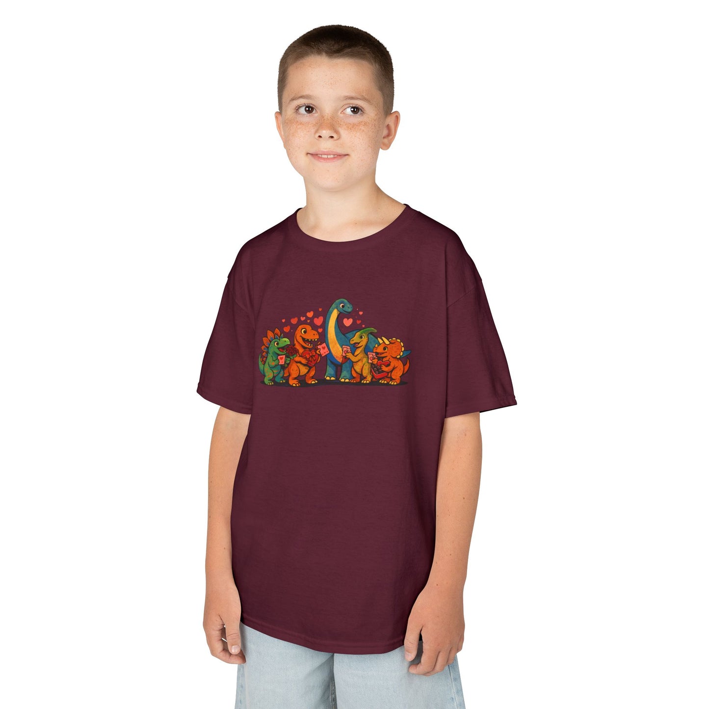 Kids Dinosaur Valentines T-Shirt – Cute Valentine’s Day Dino Tee